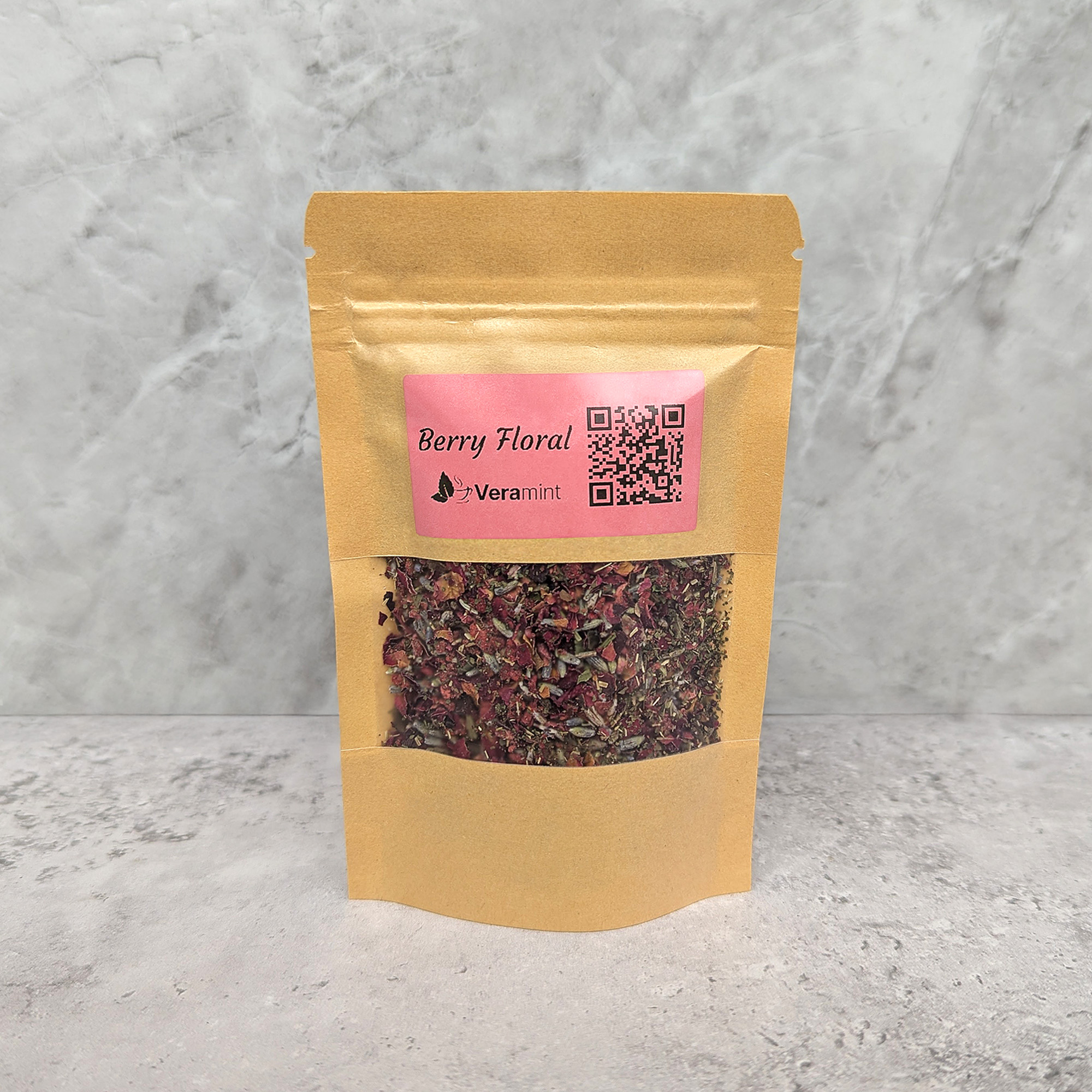 berry floral tea blend packet photo