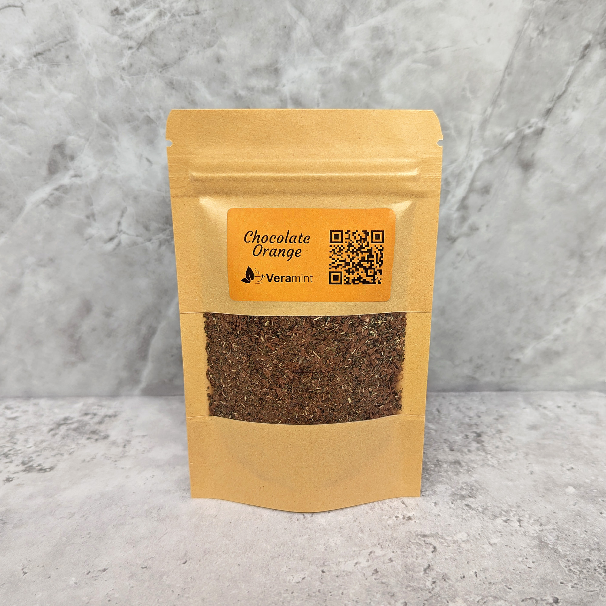 chocolate orange tea blend packet photo