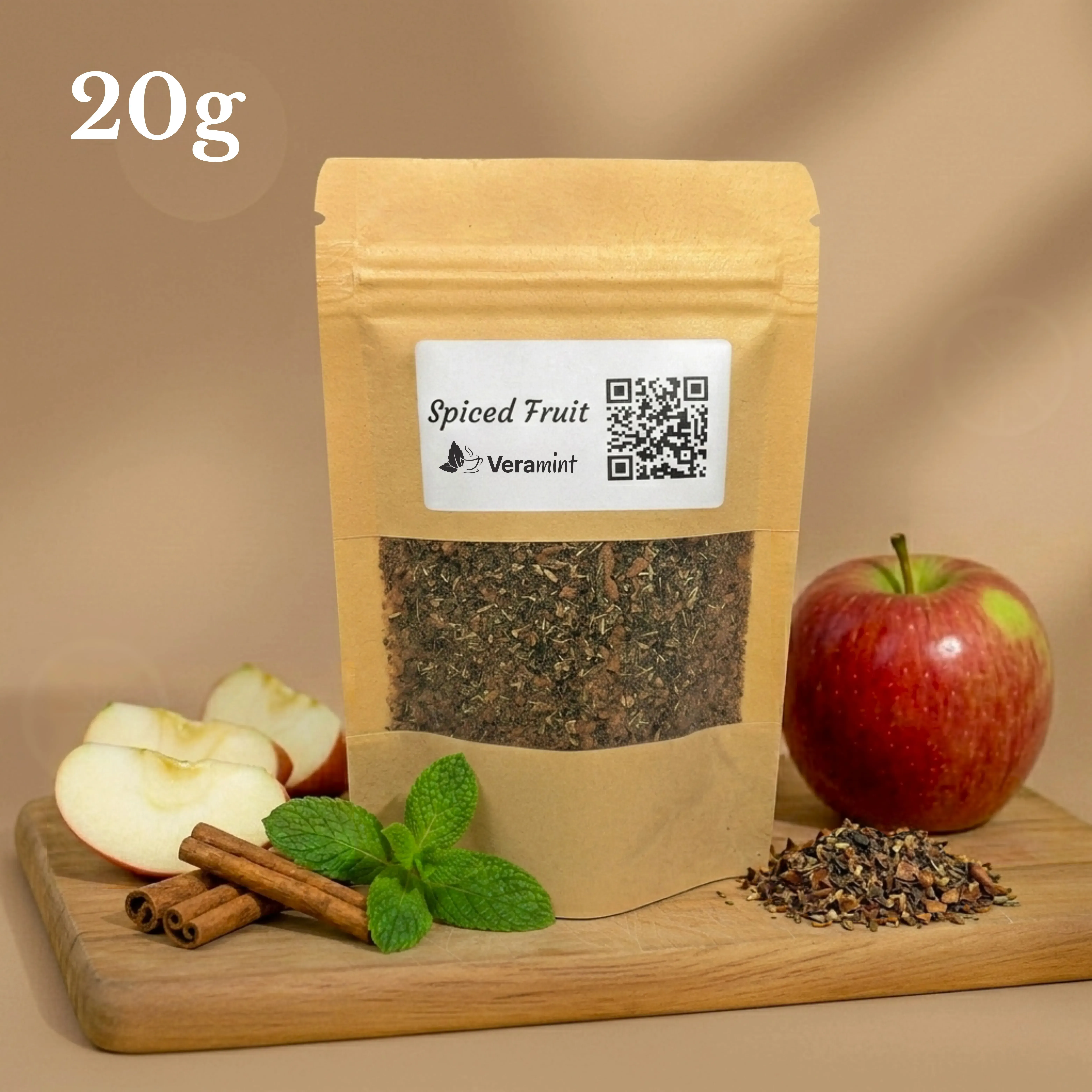 Spiced fruit mint tea product