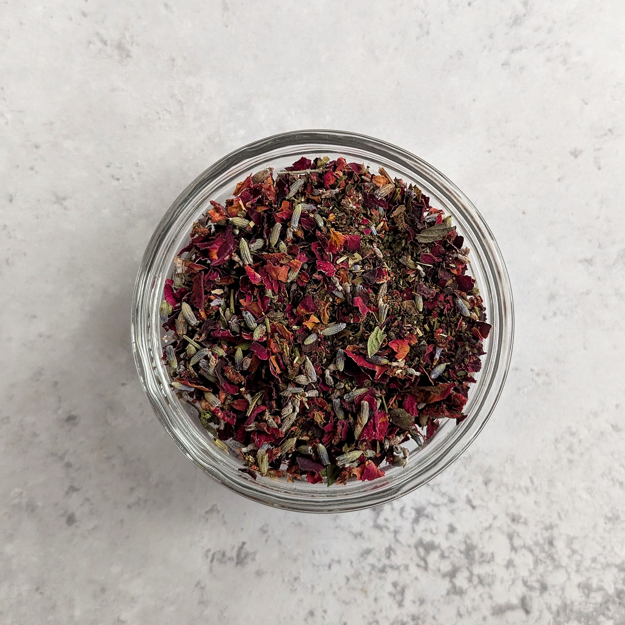 berry floral tea blend in bowl photo