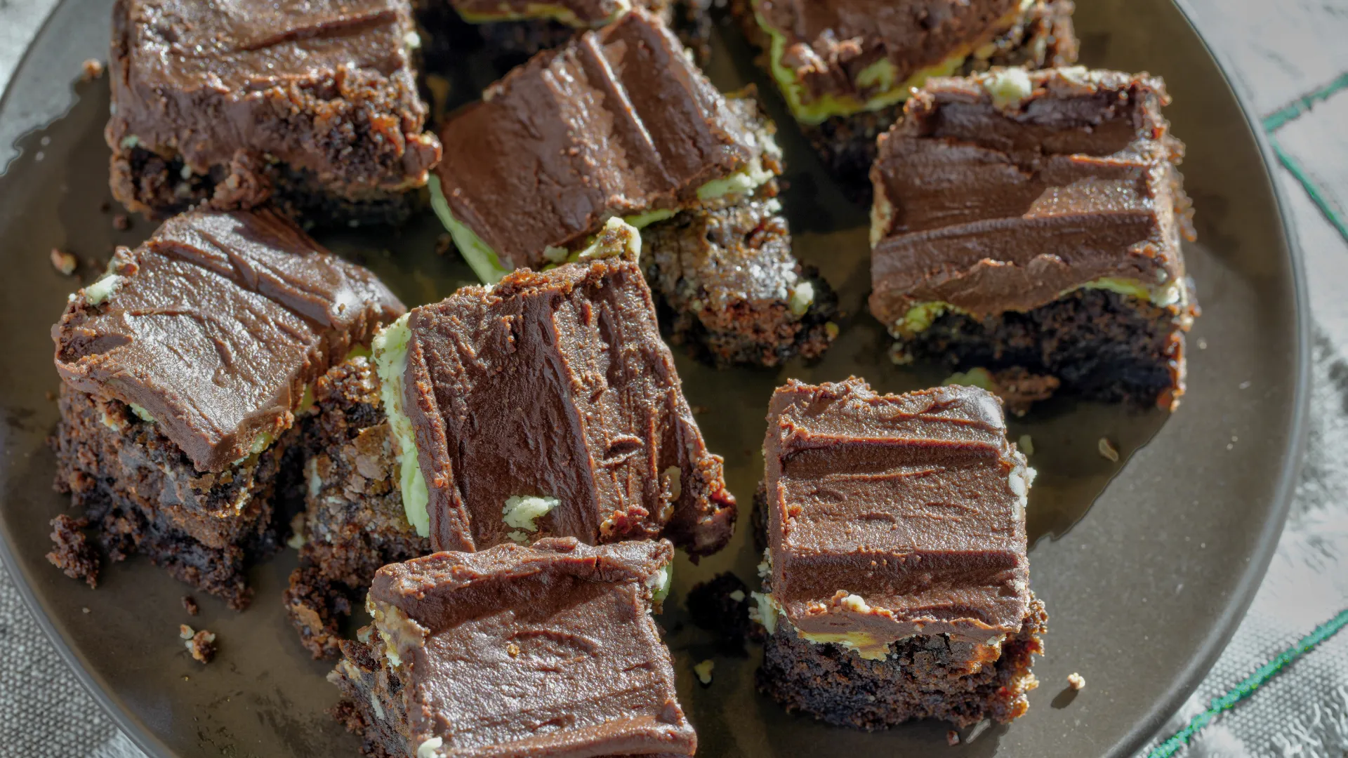 Matcha and Peppermint Fudge Brownies recipe