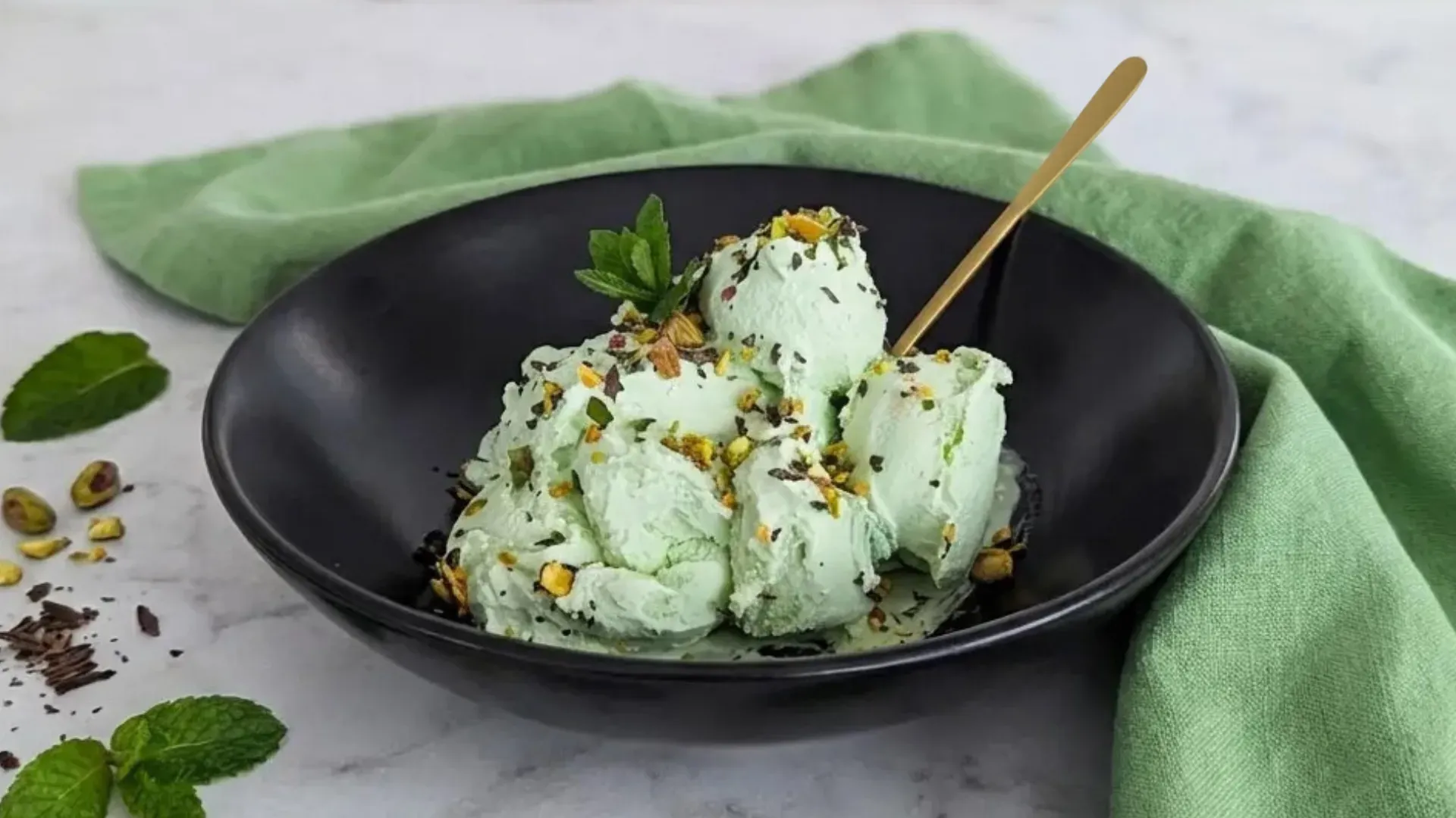 Mint Pistachio Ice Cream recipe