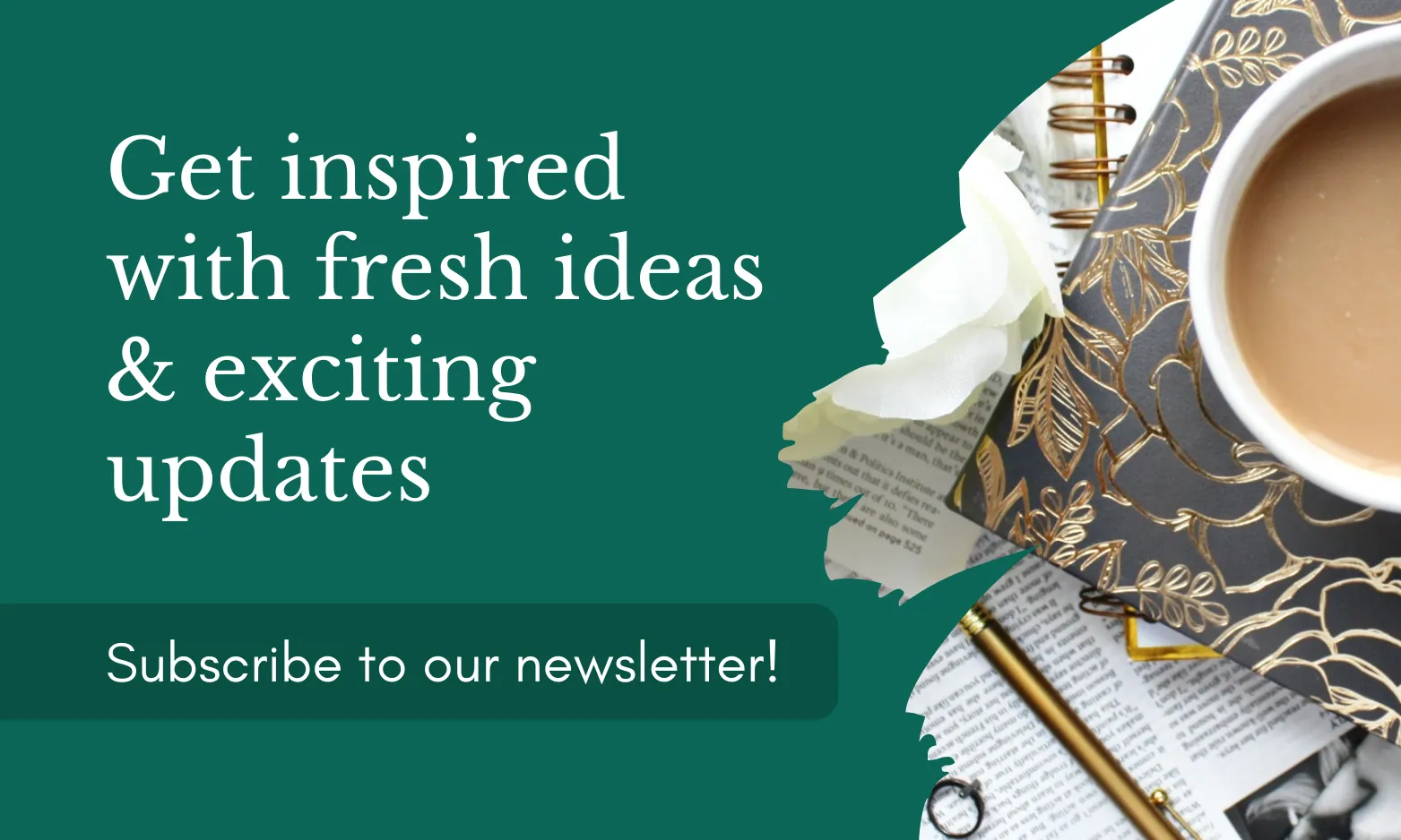 Banner promoting the newsletter